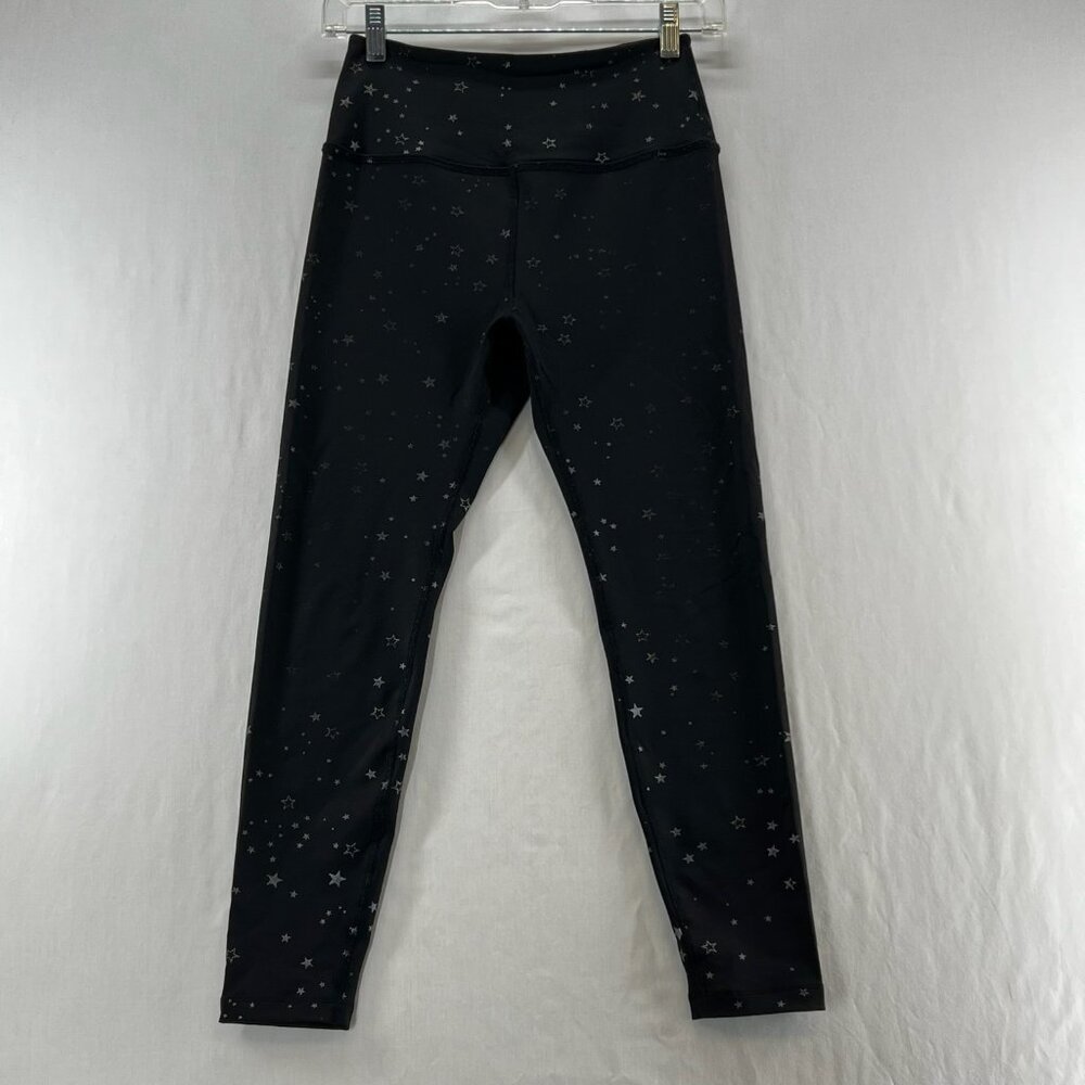 Beyond Yoga Tossed Star High Waist Crop Leggings Size S Iridescent Sparkle Black - Picture 2 of 12